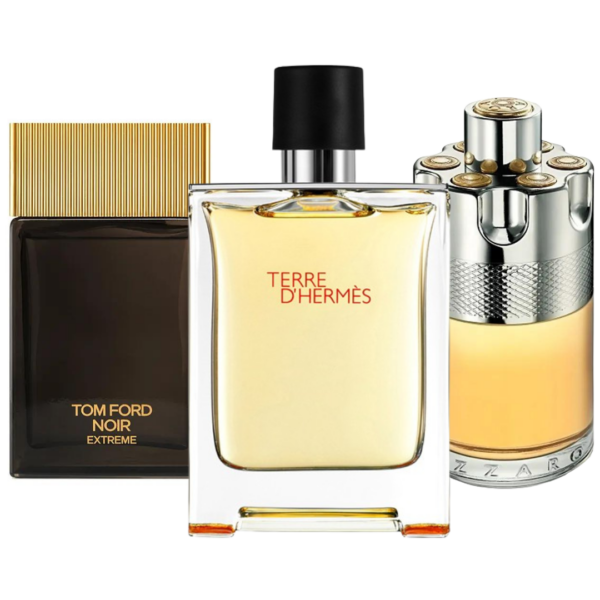Bundle of 3 Fragrances Terre de’Herme, Azzaro Wanted,yTom Ford Noir Extreme 100ml